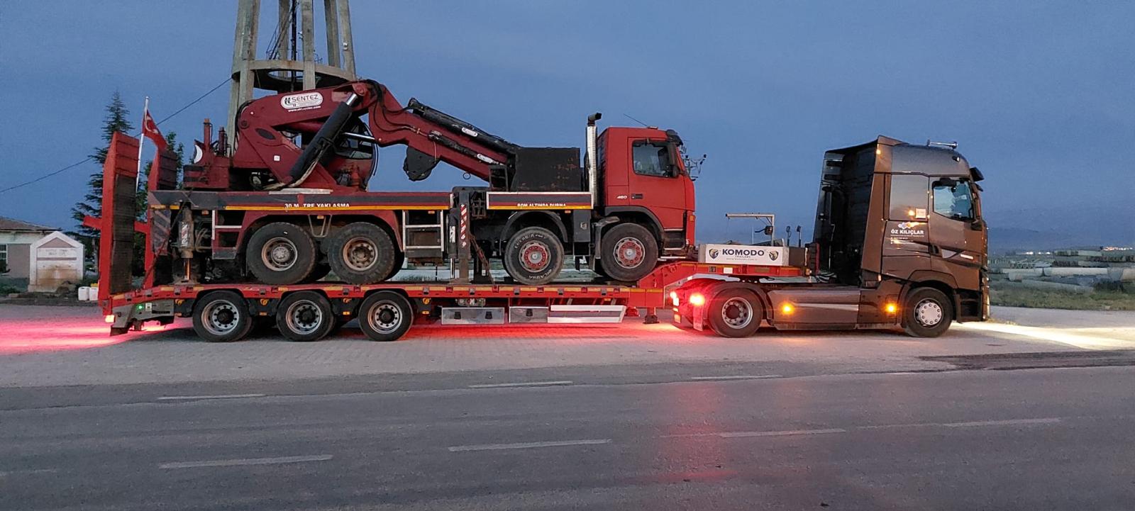 Köprü Tavan Kirişi Taşımacılığı, İş Makinesi Taşımacılığı, Proje Taşımacılığı, Fore Kazık Taşımacılığı, Geri Dönüşüm Makinesi Taşımacılığı, Trafo Taşımacılığı, LPG Tank Taşımacılığı, Silo Taşımacılığı, Petrol Arama Kulesi Taşımacılığı, Tarım Makinesi Taşımacılığı, Uzun Malzeme Taşımacılığı, Vinç Taşımacılığı, Asker TSK Taşımacılığı, Boru Taşımacılığı, Konteyner Taşımacılığı, DHMİ Devlet Taşımacılığı, Tonajlı Ring Sac Taşımacılığı